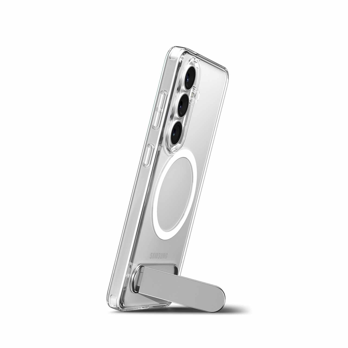 Spigen - Étui Slim Armor Essential S avec aimants, blanc transparent, pour Samsung Galaxy S26+