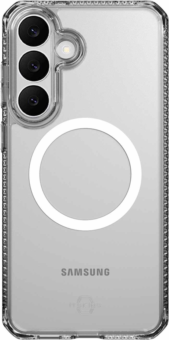 ITSKINS - Hybrid_R Clear MagSafe Case for Samsung Galaxy S26 FE - Transparent