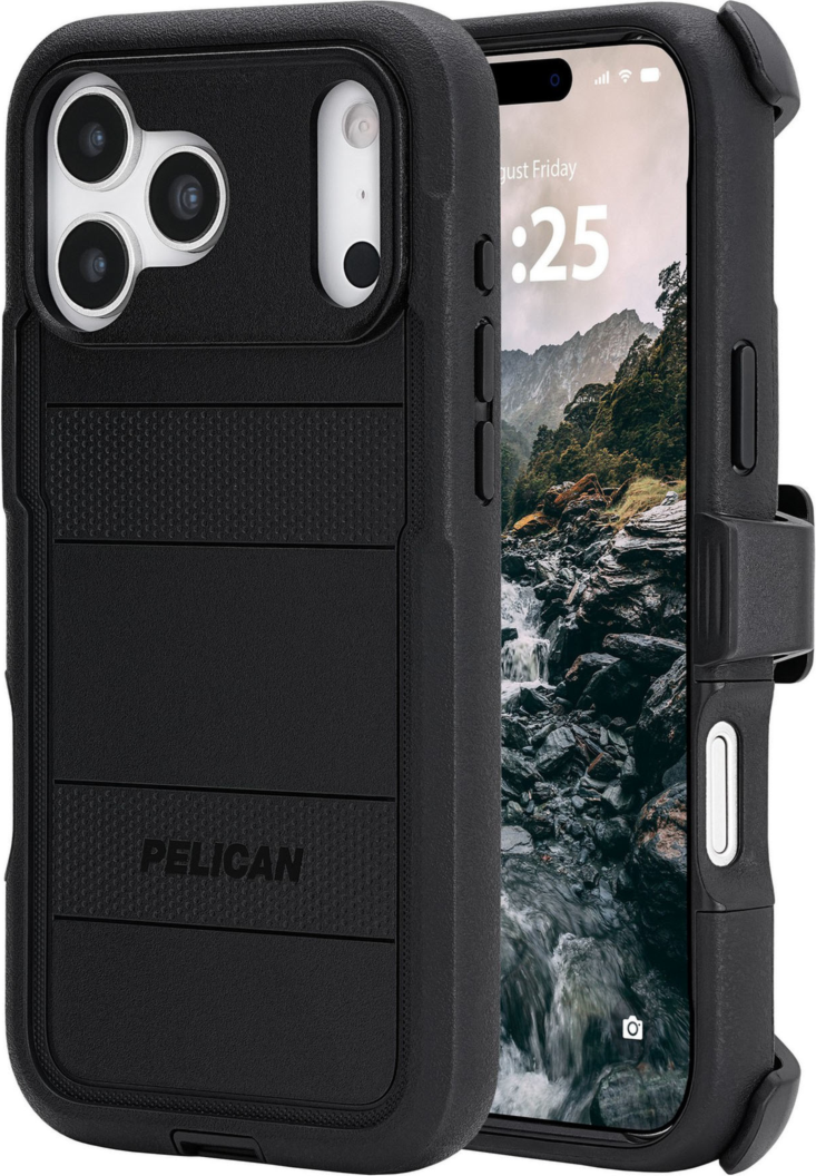 Pelican - Coque MagSafe Voyager avec étui ceinture pour Apple iPhone 17 Pro Max - Noir