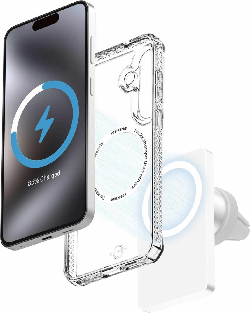 ITSKINS - Hybrid_R Clear MagSafe Case for Samsung Galaxy S26 FE - Transparent