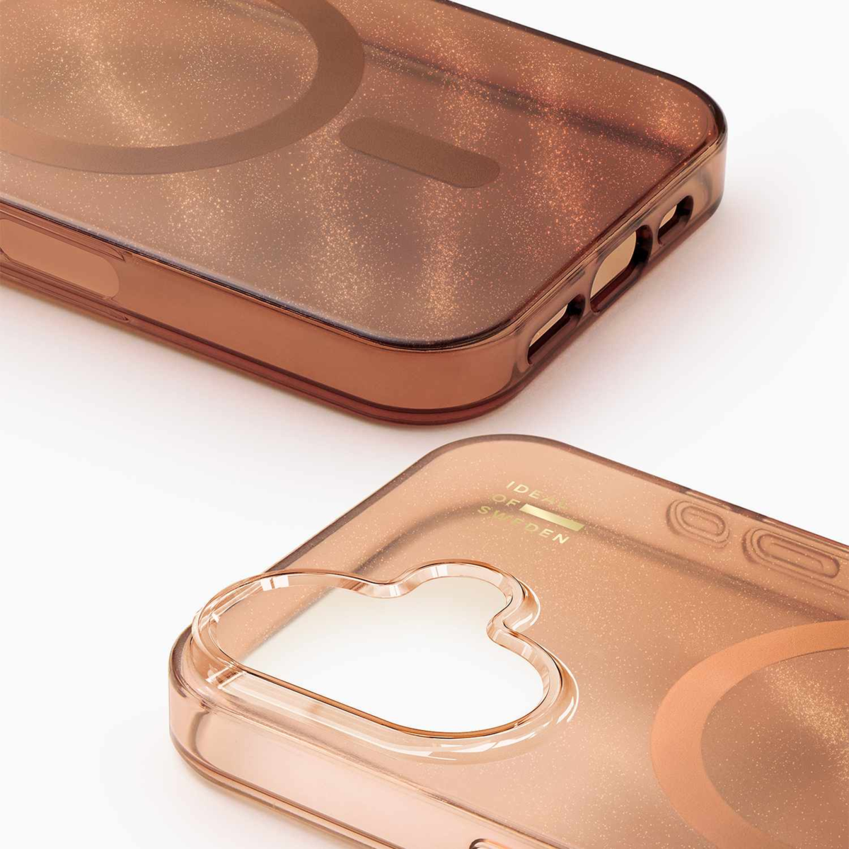 Ideal of Sweden IDCLCMSI2561562 Étui Glitter Glow MagSafe Mocha Mousse pour iPhone 17