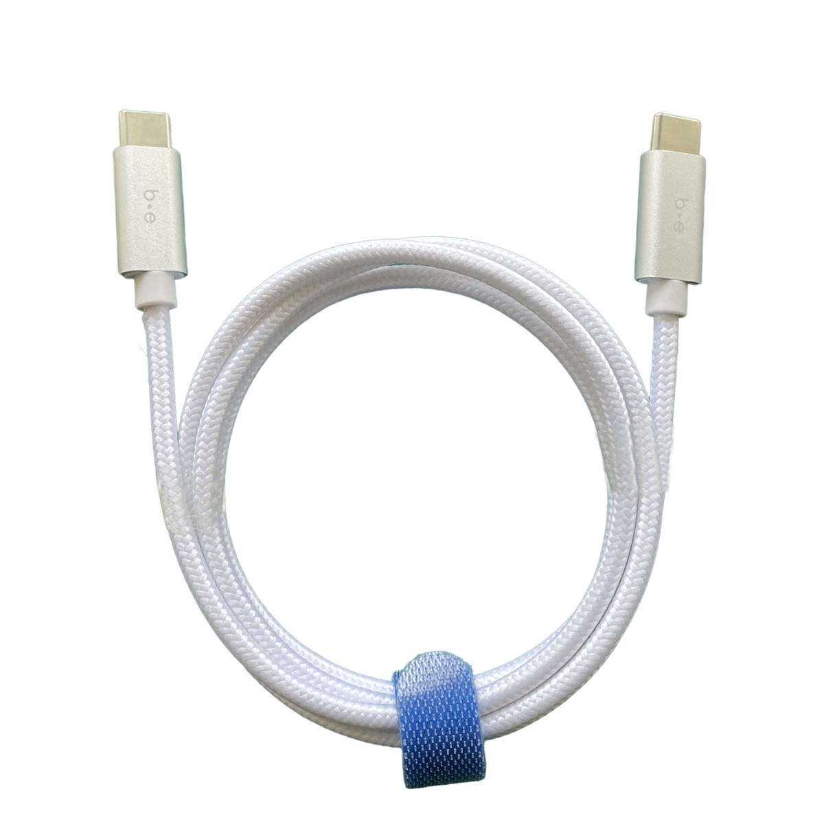 Blu Element BEC2C5W Câble Tressé de Charge/Sync USB-C vers USB-C 4 pieds Blanc
