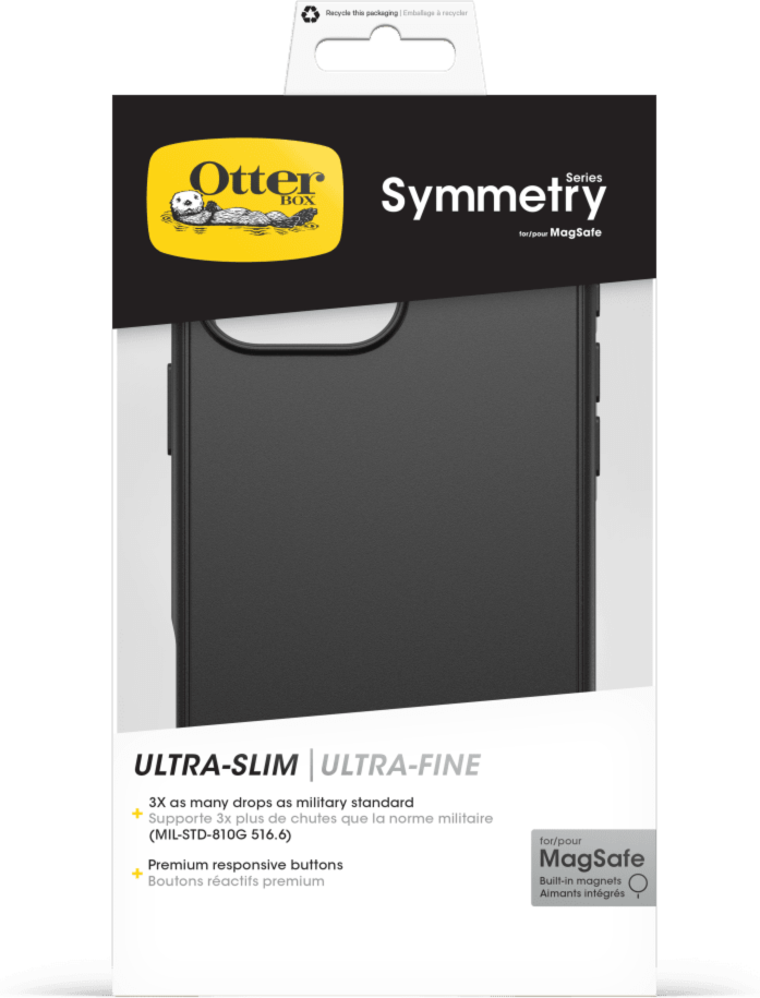 The OtterBox Symmetry Series with MagSafe is a thin case that makes a bold visual statement in a design that's slim and understated.