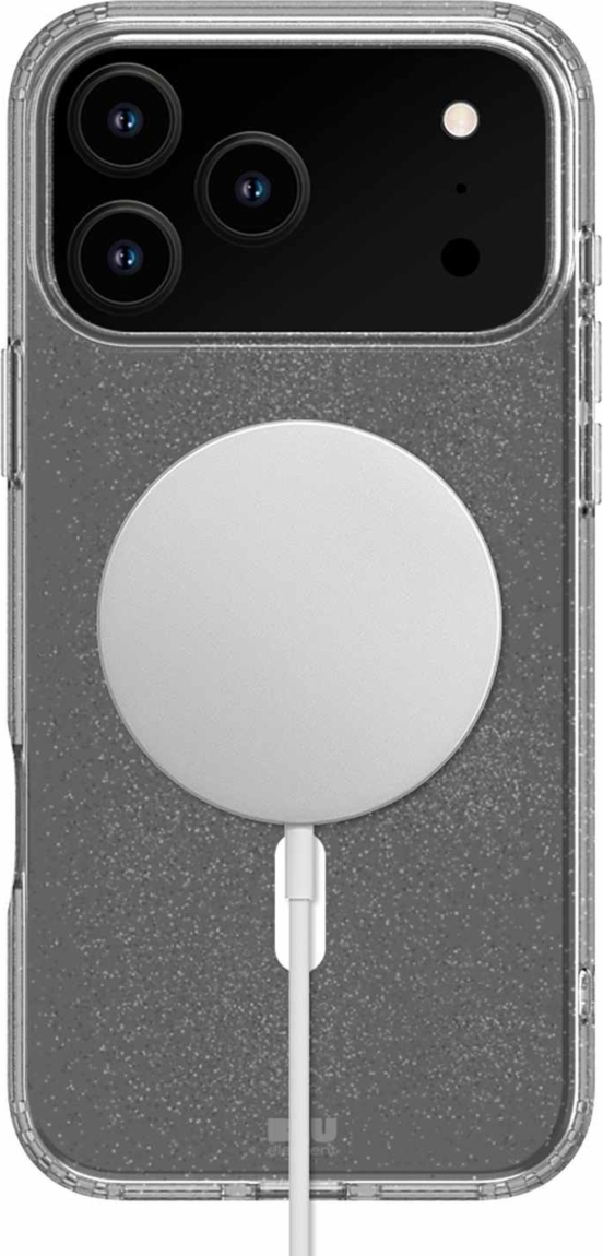 Blu Element - Étui MagSafe DropZone robuste transparent pailleté pour iPhone 17 Pro Max