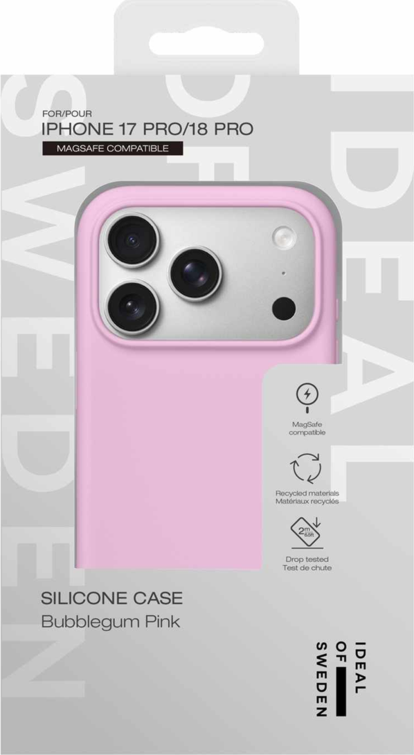 Ideal of Sweden - Silicone MagSafe Case Bubblegum Pink for iPhone 18 Pro/17 Pro