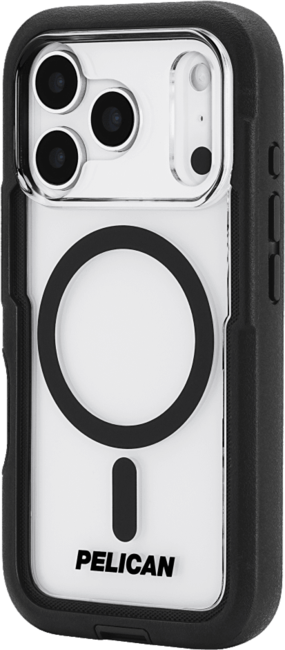 Pelican - Voyager MagSafe Case with Holster for Apple iPhone 17 Pro - Black and Clear