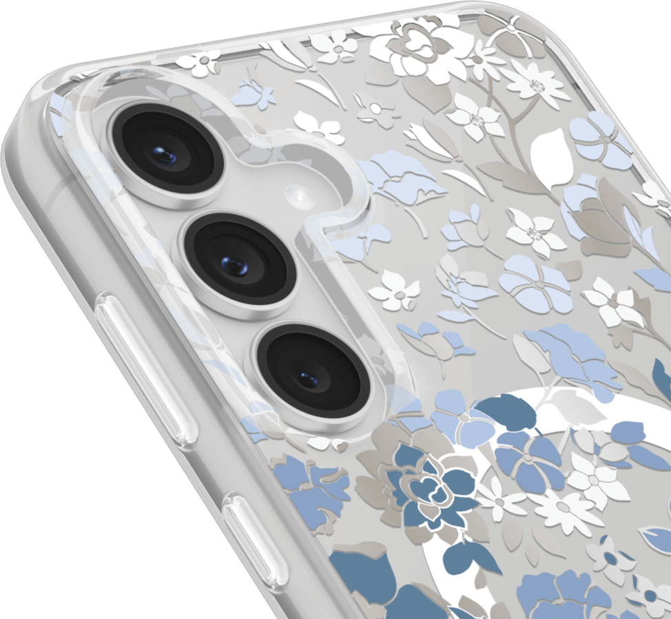 Kate Spade - Protective Case with Magnet for Samsung Galaxy S25 FE - Flowerbed Blue