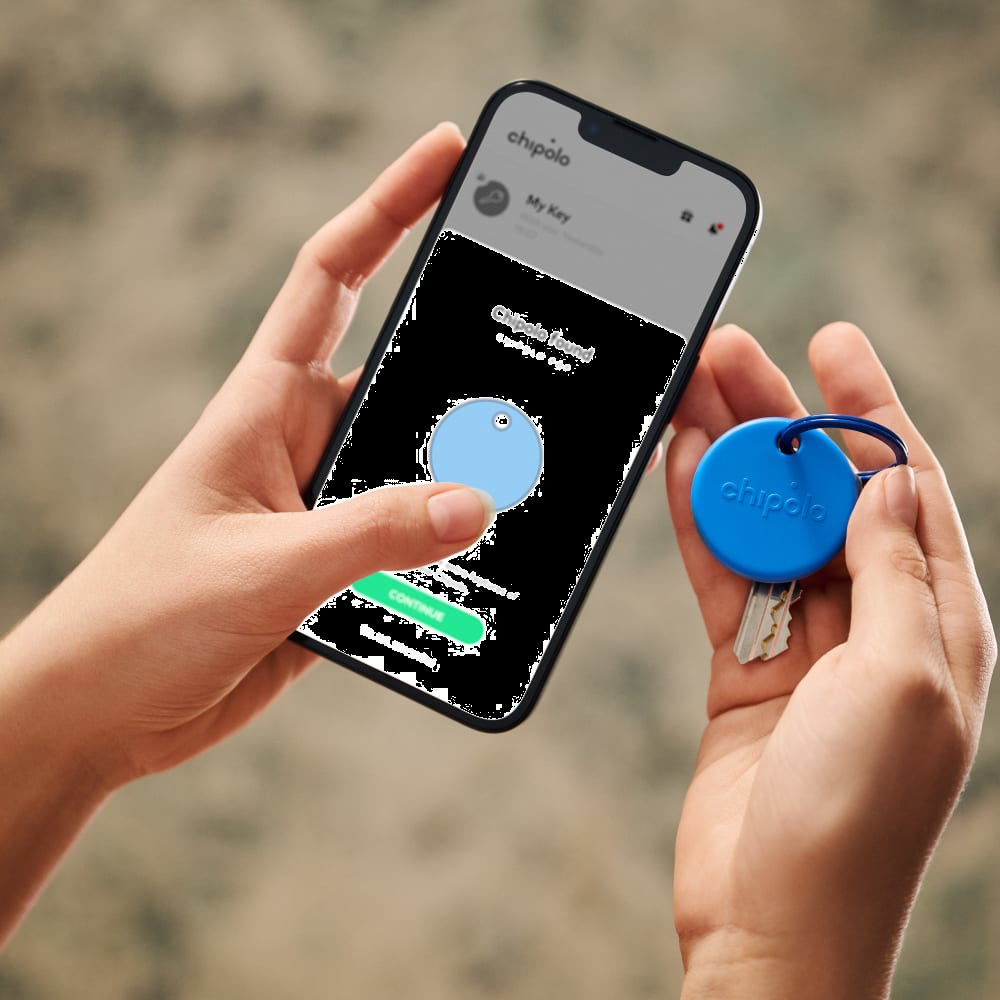 POP Tracking Tag (Works with Google’s Find My Device or Apple Find My) Blue