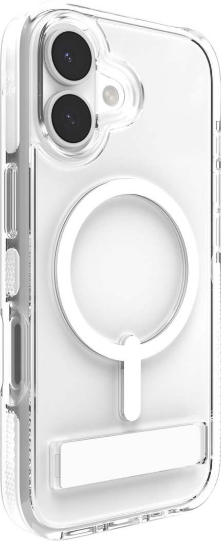 ZAGG - Santa Cruz Snap MagSafe Case with Kickstand for Apple iPhone 17 - White