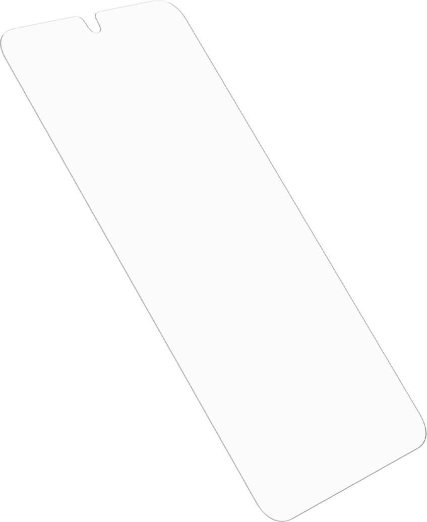 The OtterBox PolyArmor is a screen protector designed to absorb shock without shattering, offering a shield against scratches.