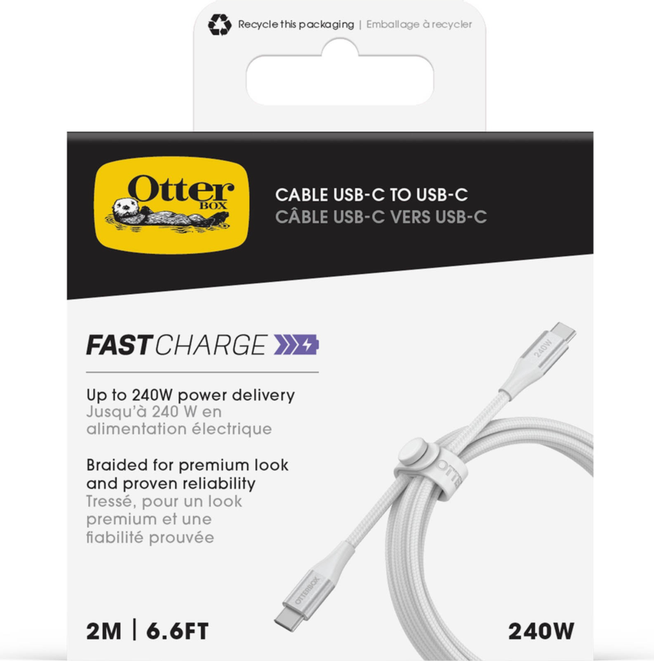 240W USB-C Charge Cable 6ft White