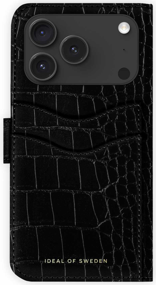 Ideal of Sweden - Magnet Wallet MagSafe Case Black Croco for iPhone 18 Pro Max/17 Pro Max