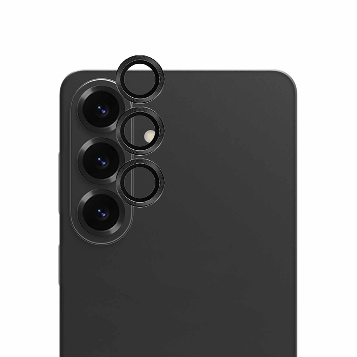 Blu Element BELPS26P Protecteur D'objectif en Aluminium 1 par 1 Noir pour Samsung Galaxy S26