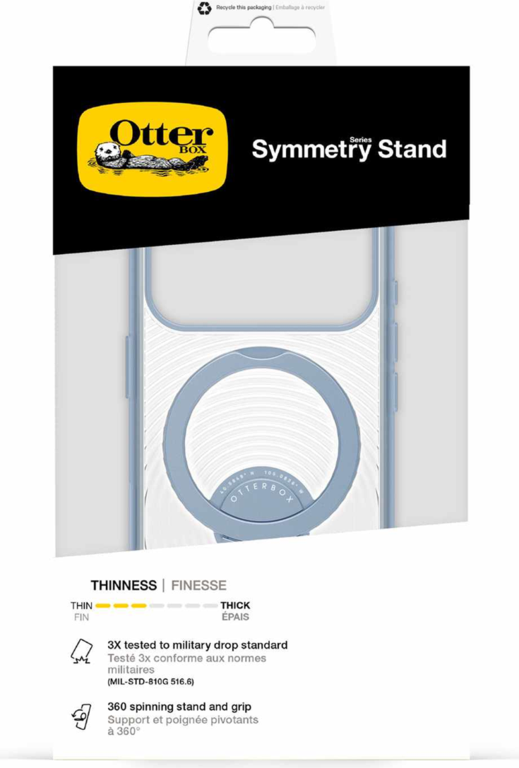 OtterBox - Symmetry Stand MagSafe Case Aether Blue for iPhone 18 Pro/17 Pro