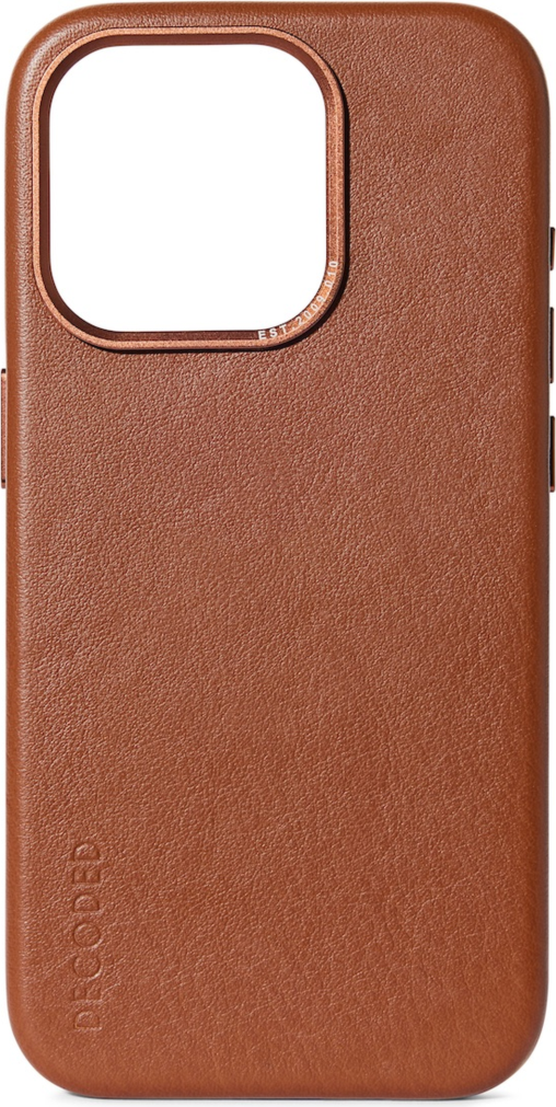 Decoded Couvercle Arriere en Cuir pour iPhone 15 Plus - Bronzer