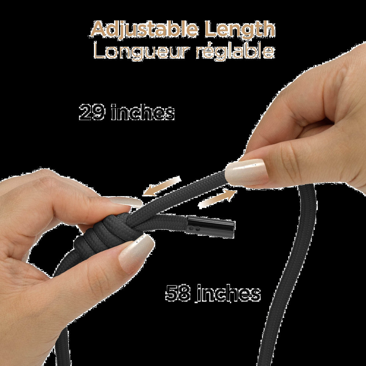 This HyperGear Universal Crossbody Phone Strap blends soft braided rope with polished gold metal accents for a chic, hands-free carry. It offers a secure, undroppable, and adjustable fit for any phone.