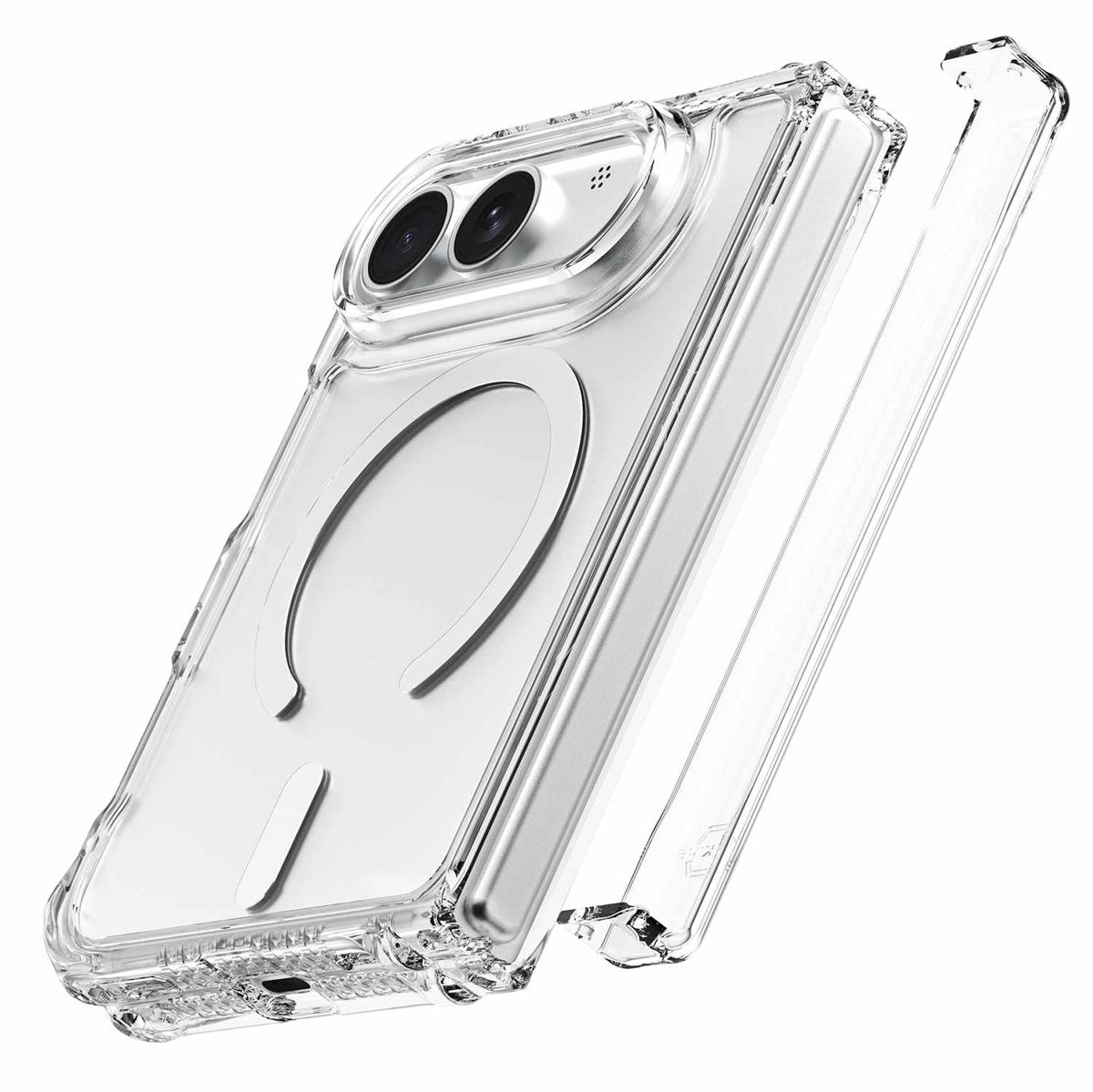 ITSKINS - Hybrid_R Hinge MagSafe Clear Case for iPhone Duo