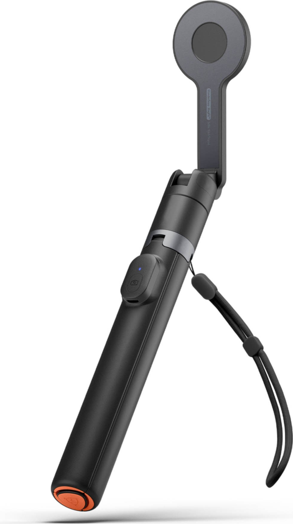 The Spigen Tripod MagFit Selfie Stick combines magnetic mounting, auto-opening tripod, and Bluetooth control for stable, extended, hands-free shooting.
