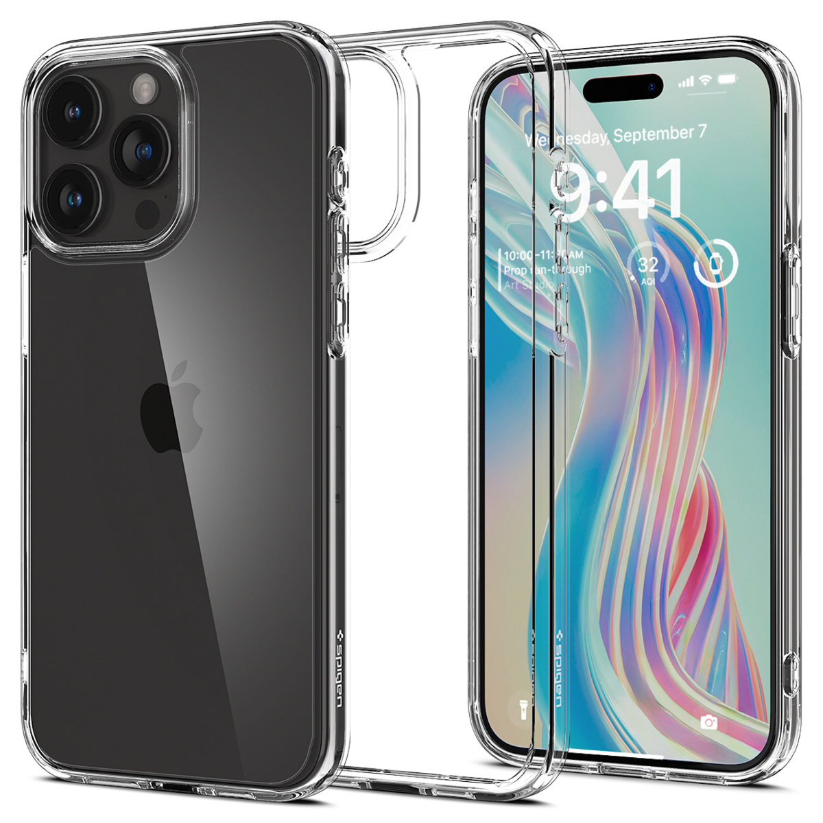 Spigen Crystal Hybrid pour iPhone 15 Pro - Cristal Clair