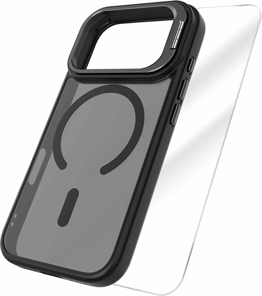 Blu Element BEDBCK173 Ensemble de Protection Duo - Étui Chromatic Kick MagSafe Noir + Screen Protector pour iPhone 17 Pro