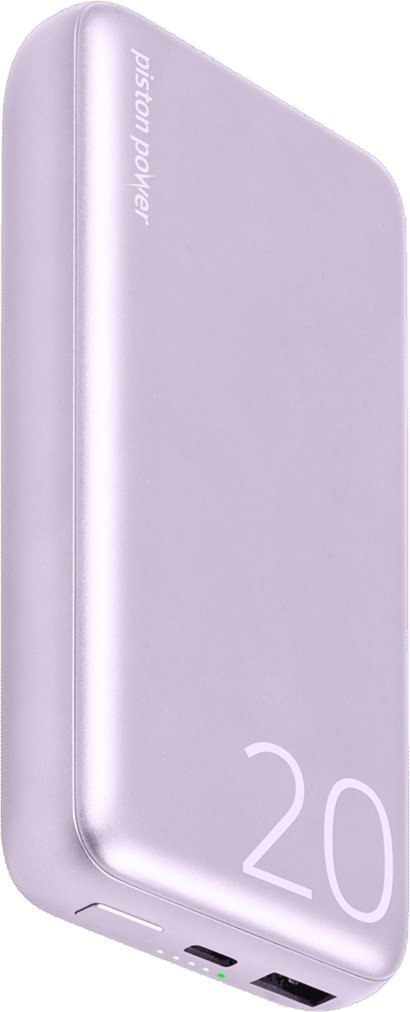 LOGiiX Piston Power 20000 mAh Aluminum Power Bank - Lavender