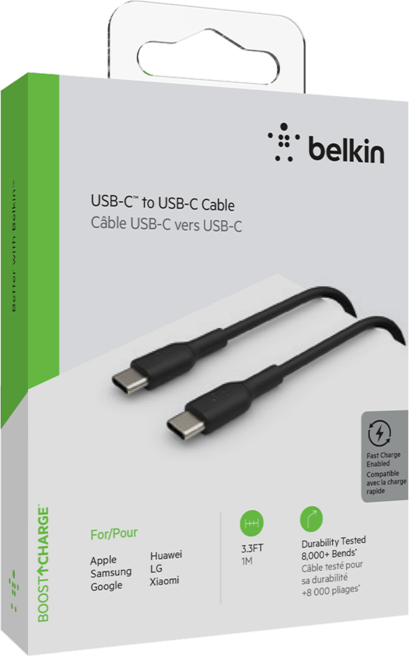 Boost Up Charge Usb A To Usb C Braided Cable 3ft - Black
