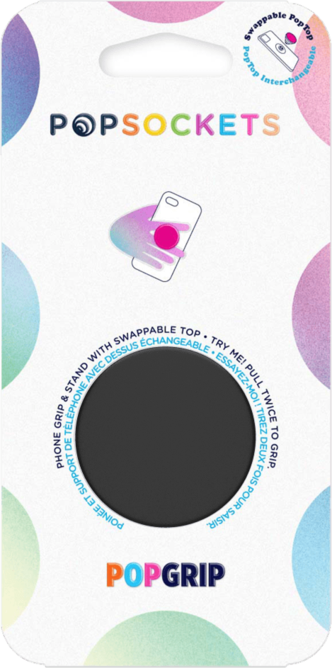 Popsockets - Popgrips Swappable Abstract Device Stand And Grip - Black