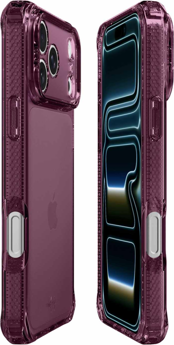 ITSKINS - Coque transparente Spectrum_R couleur prune pour iPhone 18 Pro/17 Pro