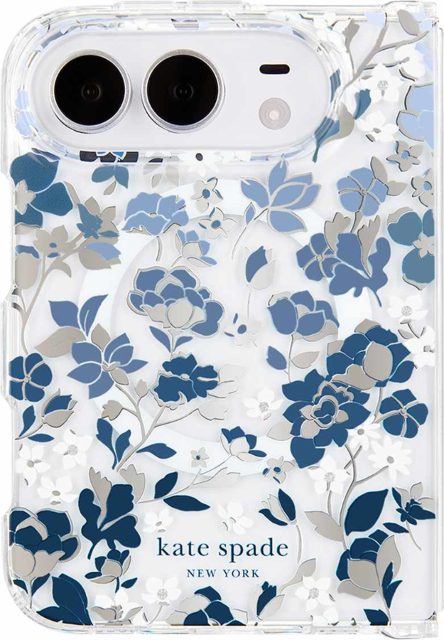 Kate Spade - Protective MagSafe Case Flowerbed Blue for iPhone Duo