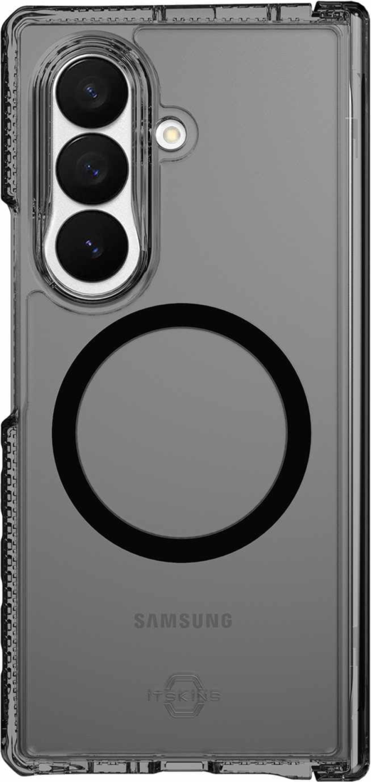 ITSKINS - Coque Hybrid_R transparente à charnière avec aimants, couleur « Smoke », pour Samsung Galaxy Z Fold8 Ultra