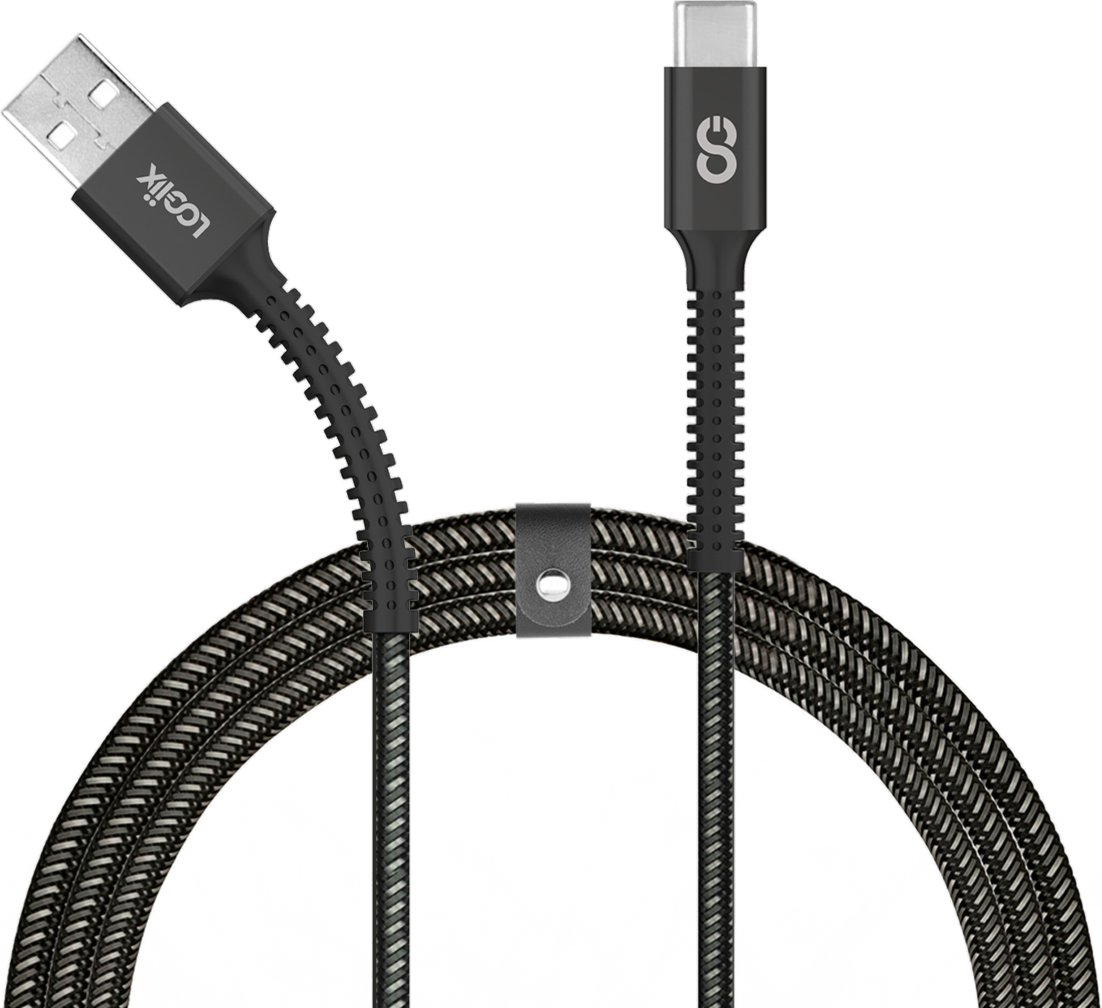 LOGiiX Armour+ 1.5M USB-A to USB-C - Black