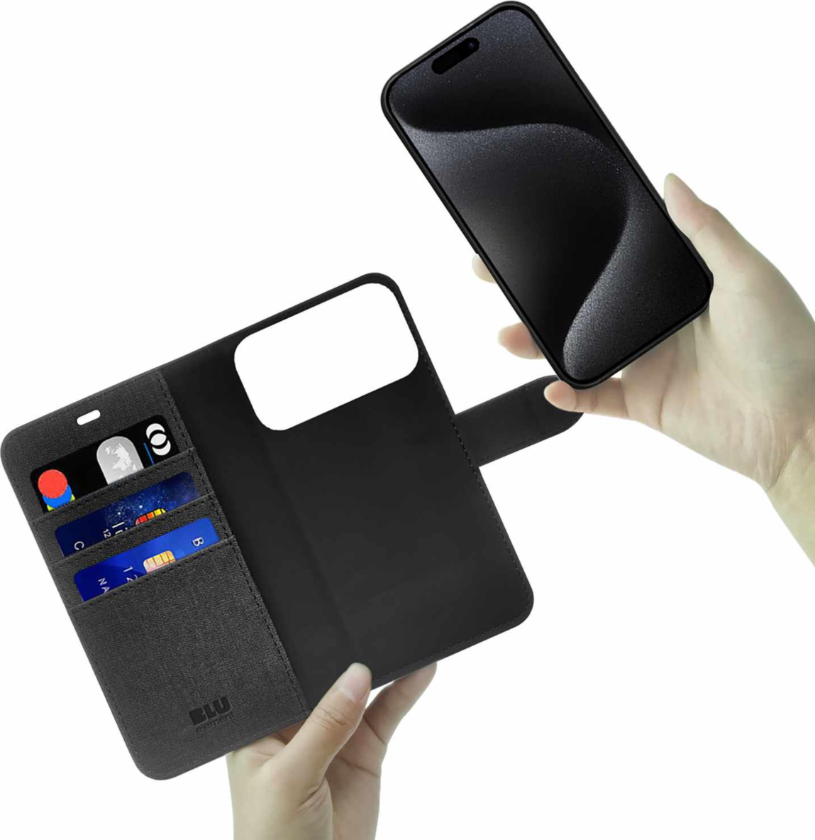 Blu Element - Coque Folio 2-en-1 noire pour iPhone 17 Pro Max