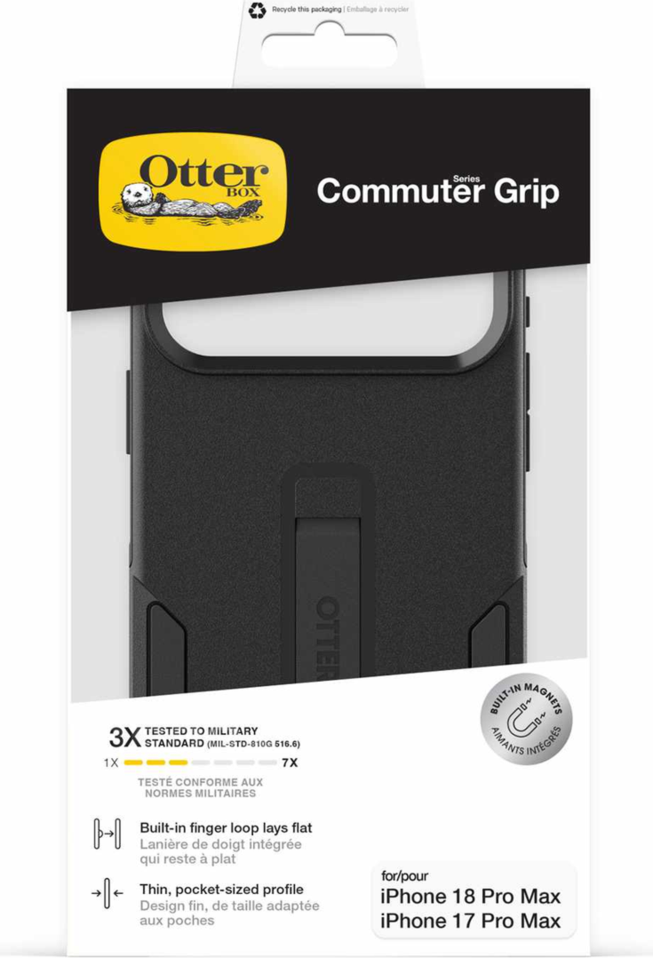 OtterBox - Commuter Grip MagSafe Case Black for iPhone 18 Pro Max/17 Pro Max