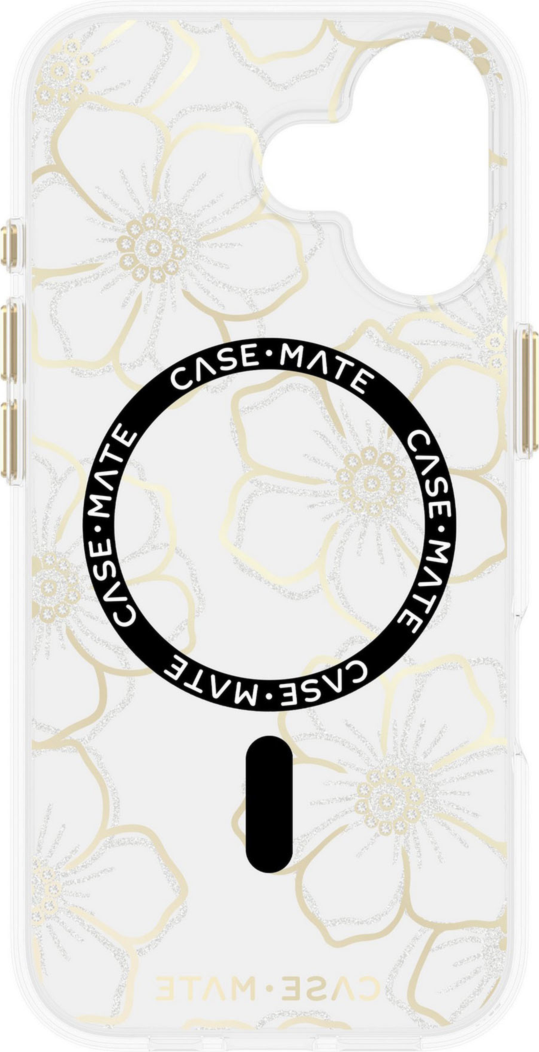 Case-Mate - Floral Gems MagSafe Case for Apple iPhone 17 - Gold