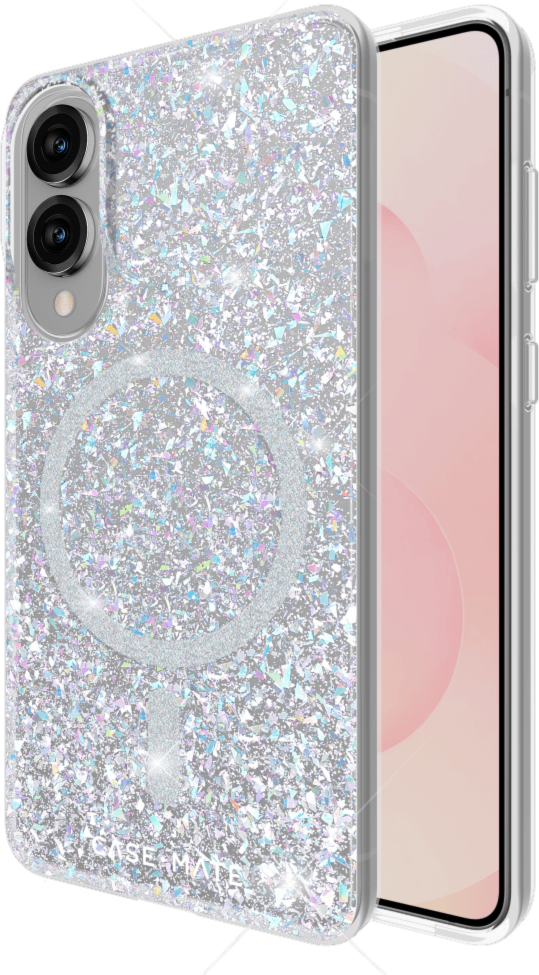The Case-Mate Twinkle Disco magnetic case offers 12 foot drop protection while adding a touch of glam with its reflective iridescent sparkle.
