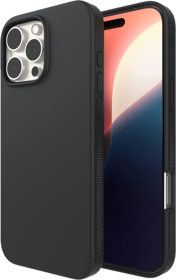 Strengthened with Graphene, ZAGG's Manhattan Snap series case offers a soft-touch surface, 13 ft drop protection, and seamless MagSafe compatibility.