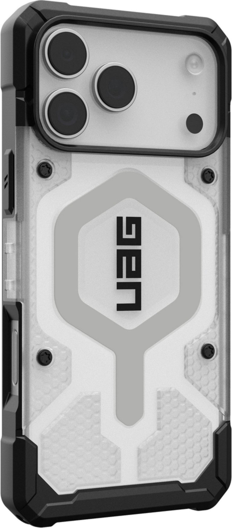 Urban Armor Gear (UAG) - Pathfinder Clear MagSafe Case for Apple iPhone 17 Pro Max - Ice and Silver