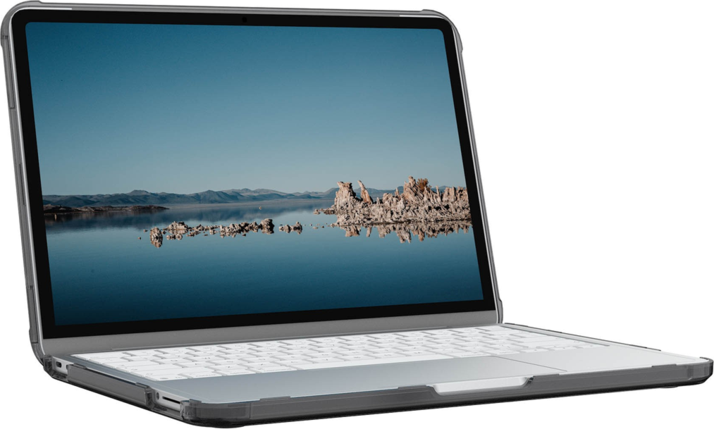The UAG Plyo series provides stylish, military-grade drop protection for MacBooks with a hinged, rugged design and tactile grip.