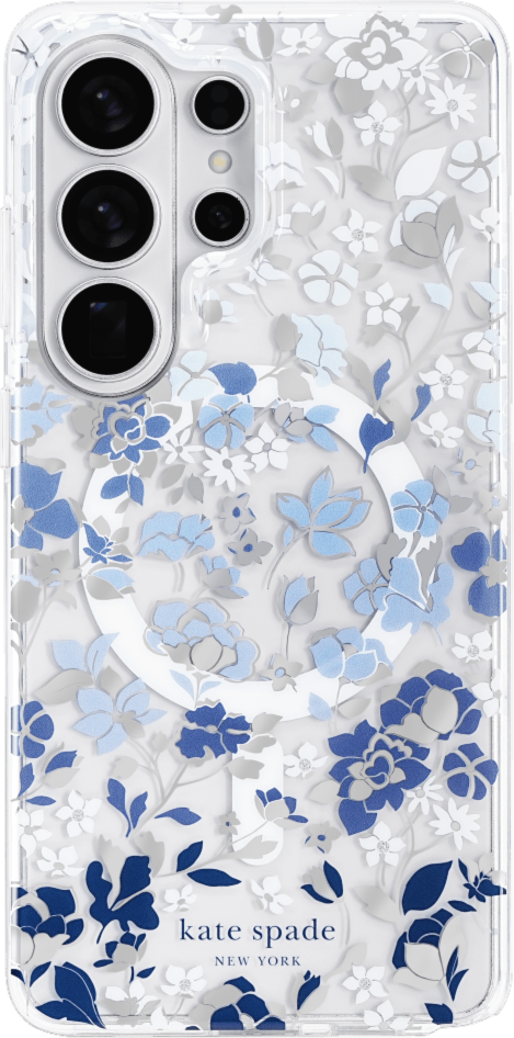 Kate Spade - Étui de protection avec aimant pour Samsung Galaxy S26 Ultra - Bleu Flowerbed