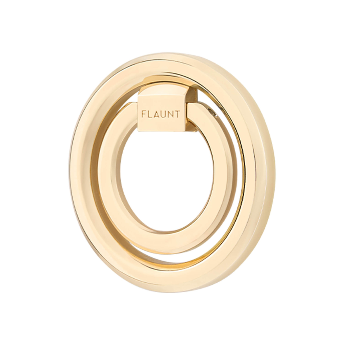 <p>The FLAUNT Magnetic Ring Stand features premium gold hardware and a 360-degree rotating grip. Works with MagSafe-compatible devices and cases, offering a secure hold and a hands-free stand.</p>