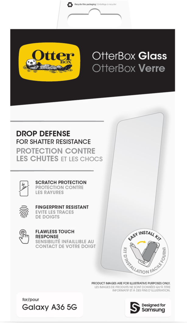 The OtterBox Glass Screen Protector delivers reliable protection against drops, breaks and scratches while also resisting smudges and fingerprints.
