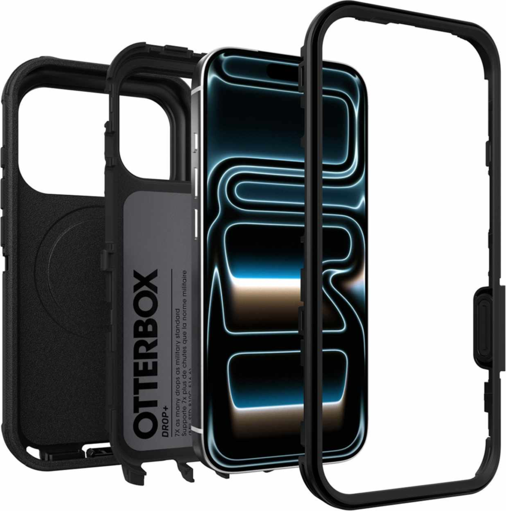 OtterBox - Étui Defender Pro MagSafe noir pour iPhone 18 Pro, en conditionnement en vrac