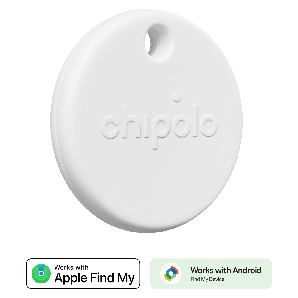 POP Tracking Tag (Works with Google’s Find My Device or Apple Find My) White