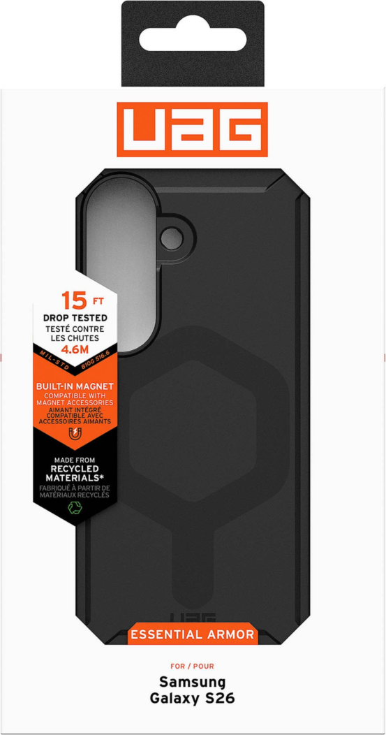 Get uncompromised defense with UAG Essential Armor – a one-piece TPU case that features an ultra-thin design, 15 ft drop protection and a built-in magnet module.