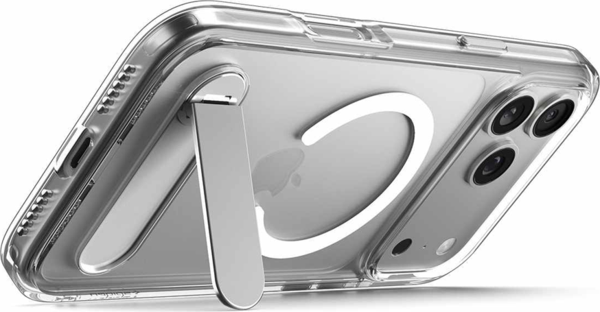 The Spigen Slim Armor Essential S MagFit case pairs a clear, minimalist design with Air Cushion drop protection, a 360° rotating kickstand for hands-free viewing, and built-in magnets for seamless accessory compatibility.
