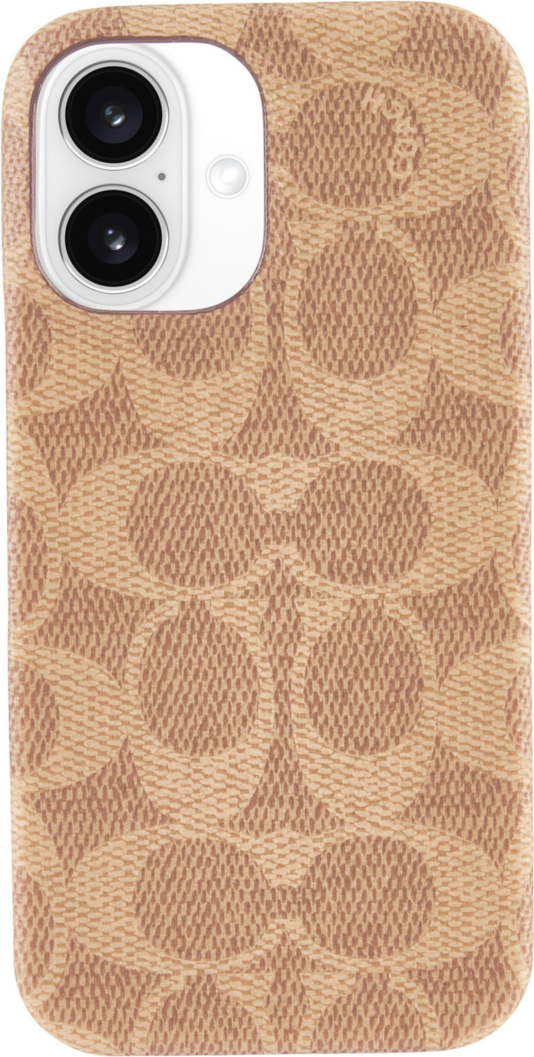 The Coach Slim Wrap Case is durably designed with an impressive 12 ft drop protection and thin profile for wireless charging.