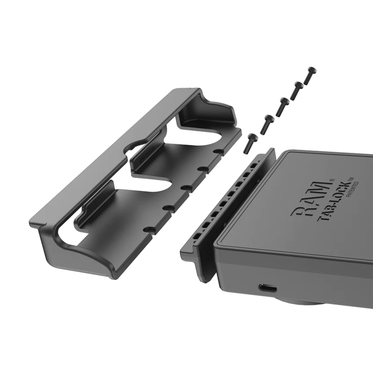 RAM Tab-Lock Holder for 9in.-10.5in. Tablets with Heavy Duty Cases clear