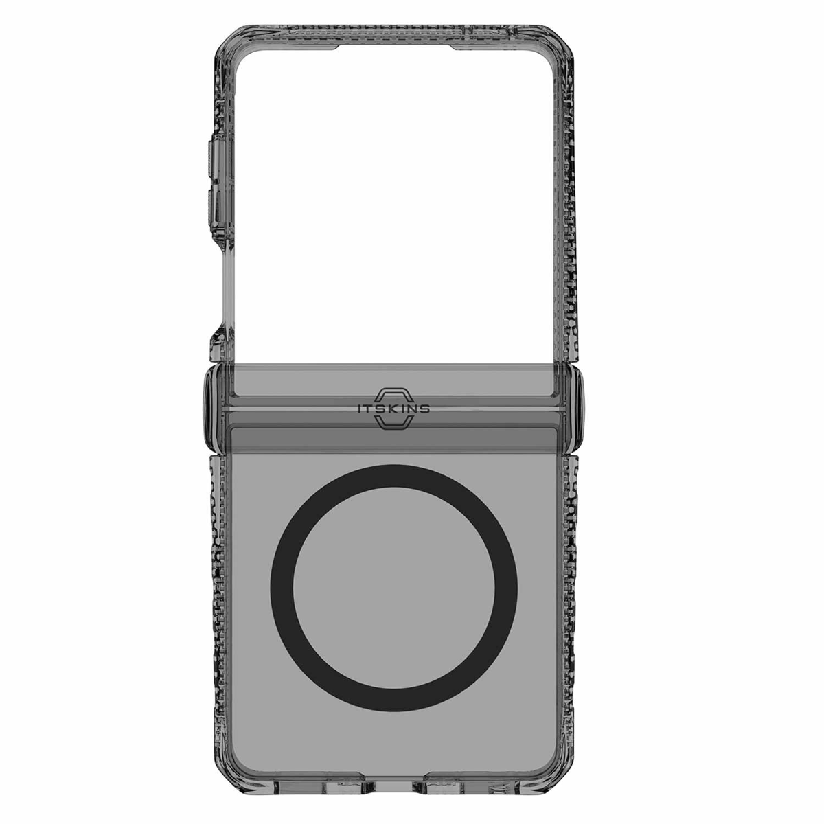ITSKINS - Hybrid_R Hinge Clear w/Magnets Case Smoke for Samsung Galaxy Z Flip8
