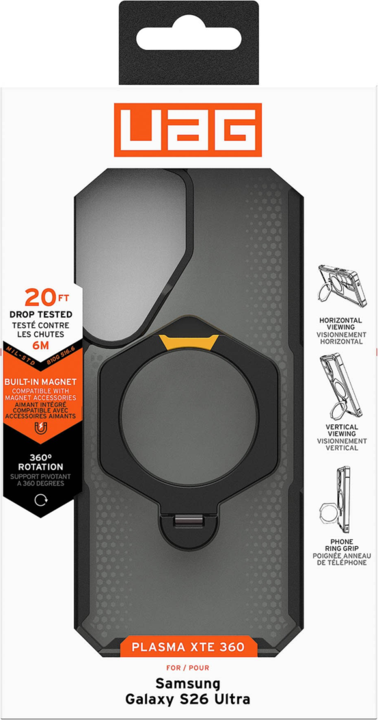 Featuring the integrated kickstand, UAG’s Plasma XTE magnetic case offers unwavering protection in dynamic translucent design with a built-in magnet module.