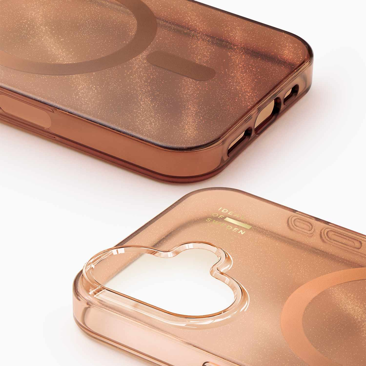 Ideal of Sweden IDCLCMSI2561562 Étui Glitter Glow MagSafe Mocha Mousse pour iPhone 17